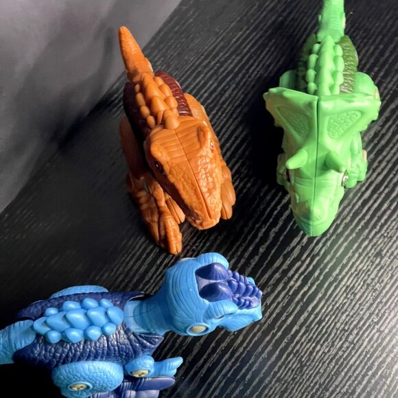 Set Of 3 Dinosaur Building Toys - Blue Orange & Green - Educational & Fun For Ki - Picture 14 of 15